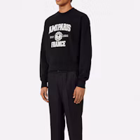 Sizing Ami Paris AMIPARIS FW22 Logo Print Crewneck Sweatshirt Unisex Black. USW010747-001