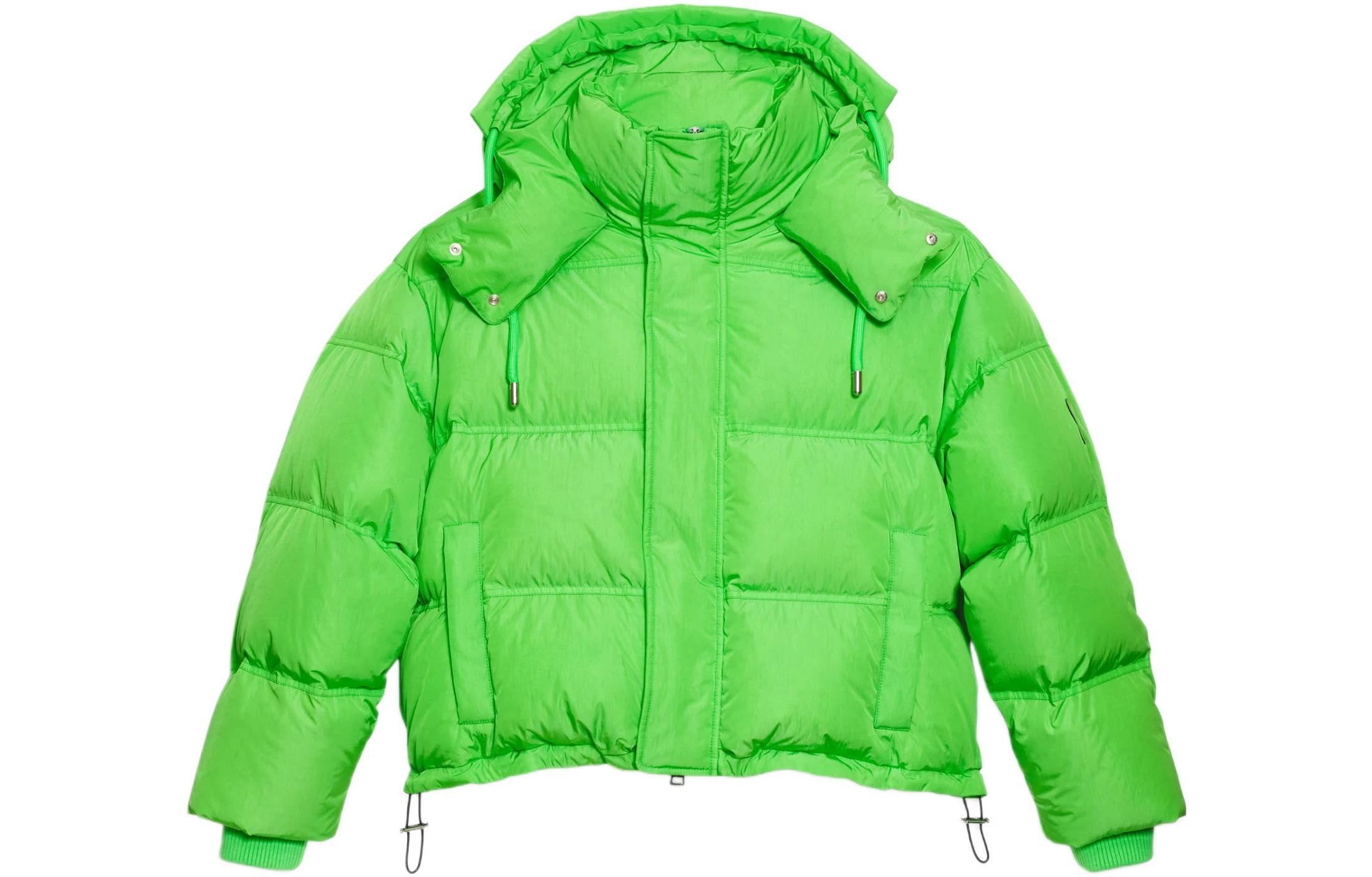 Ami Paris AMIPARIS FW22 Unisex Green Solid Color Hooded Cropped Jacket UJK401276-300 圖 2