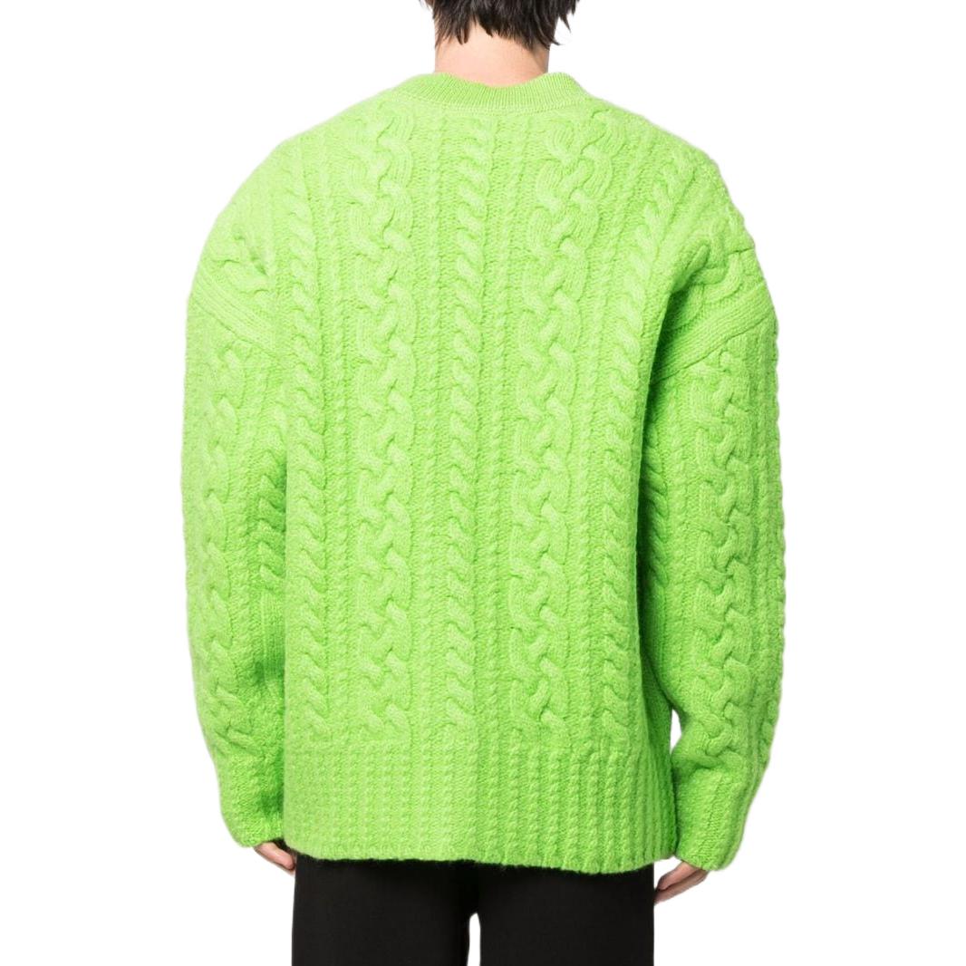 Purchase Ami Paris FW22 綠色羊毛單扣針織外套 (中性款)。 UKC151017300