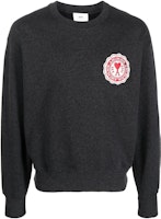 Ami Paris AMIPARIS FW22 Unisex Solid Logo Patch Crewneck Sweatshirt Charcoal Gray. USW011739 Ami Paris AMIPARIS FW22 Unisex Solid Logo Patch Crewneck Sweatshirt Charcoal Gray. USW011739