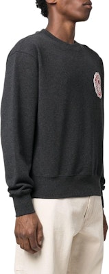 Ami Paris AMIPARIS FW22 Sudadera Unisex Gris Charcoal con Logo Patch. USW011739 Shop Ami Paris AMIPARIS FW22 Sudadera Unisex Gris Charcoal con Logo Patch. USW011739