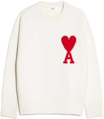 아미 파리 FW22 울 스웨터 빅하트 로고 크루넥 유니섹스 오프화이트. BFUKS002-018154 Buy 아미 파리 FW22 울 스웨터 빅하트 로고 크루넥 유니섹스 오프화이트. BFUKS002-018154