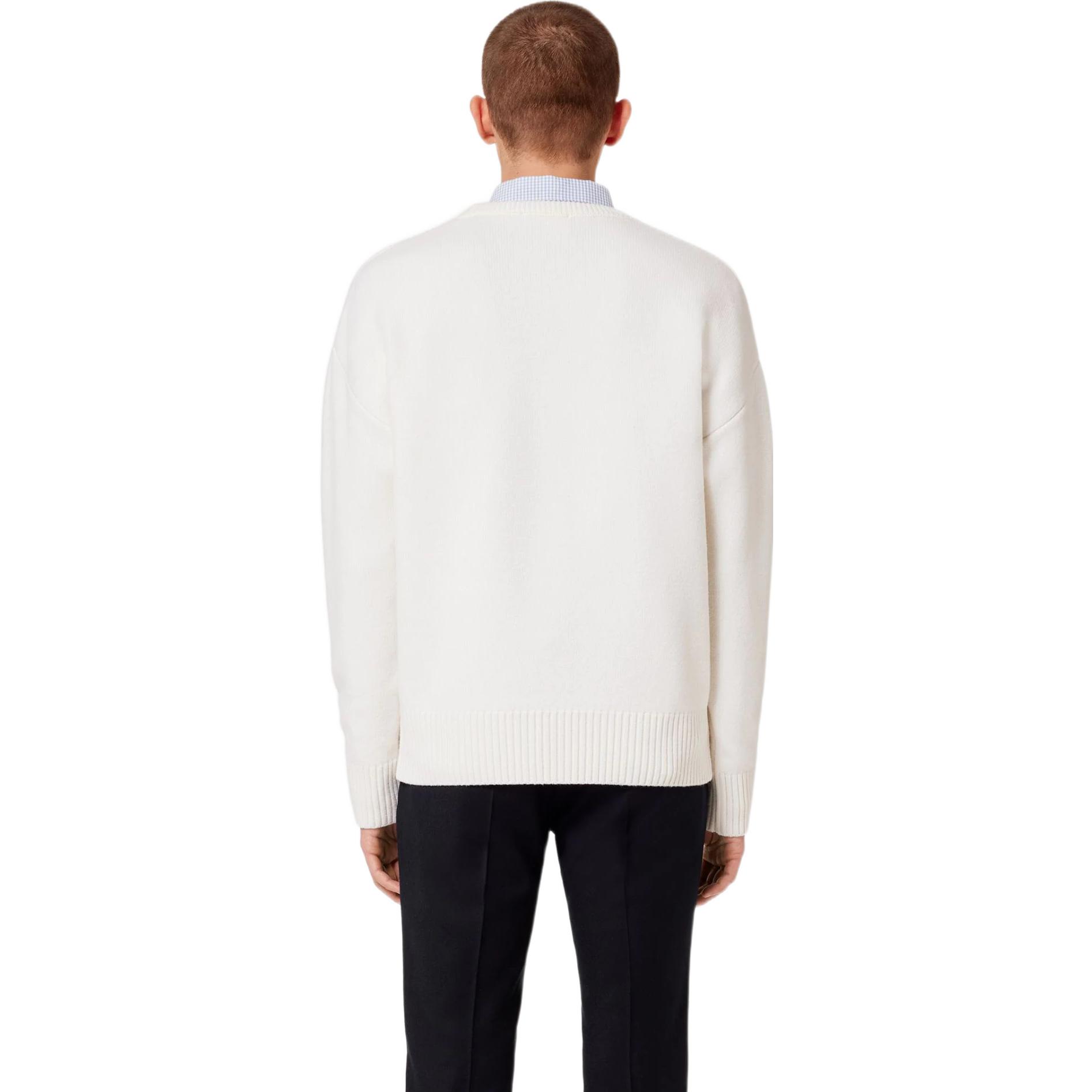 Purchase 아미 파리 FW22 울 스웨터 빅하트 로고 크루넥 유니섹스 오프화이트. BFUKS002-018154