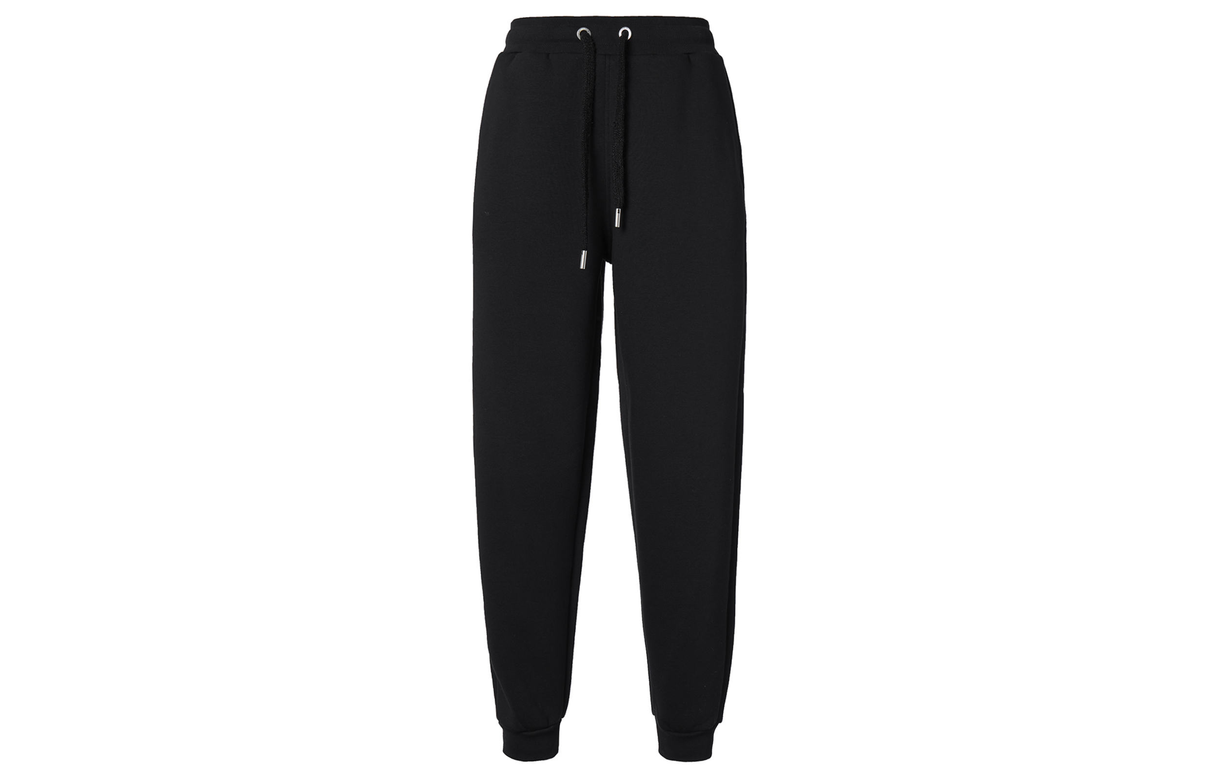 Ami Paris AMIPARIS FW23  Black Solid Mid-Rise Jogger Pants with Tie Waist. UTR207740-001