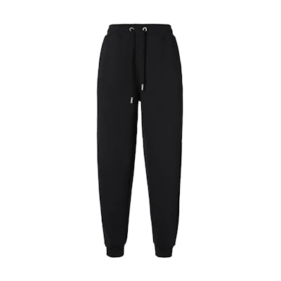 Ami Paris AMIPARIS FW23 Black Solid Mid-Rise Jogger Pants with Tie Waist. UTR207740-001