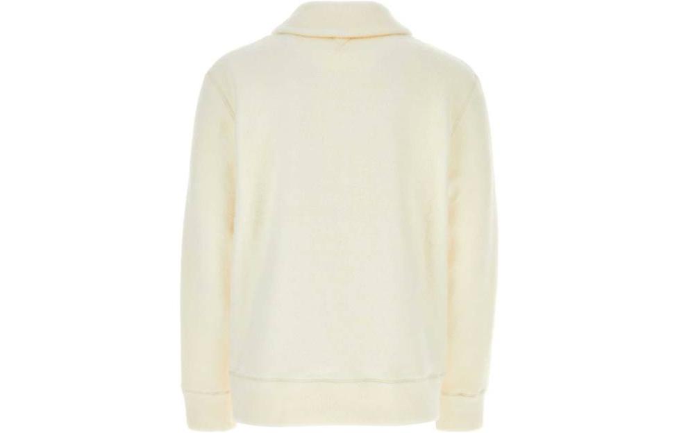 Ami Paris AMIPARIS FW23  Ivory Long Sleeve Knit Sweater with Half-Open Collar. UPL323JE0041-185 圖 3