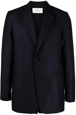 Ami Paris AMIPARIS FW23 Blazer Slim Fit Navy Blue Single-Breasted. H23UJK010WV0-020 Buy Ami Paris AMIPARIS FW23 Blazer Slim Fit Navy Blue Single-Breasted. H23UJK010WV0-020