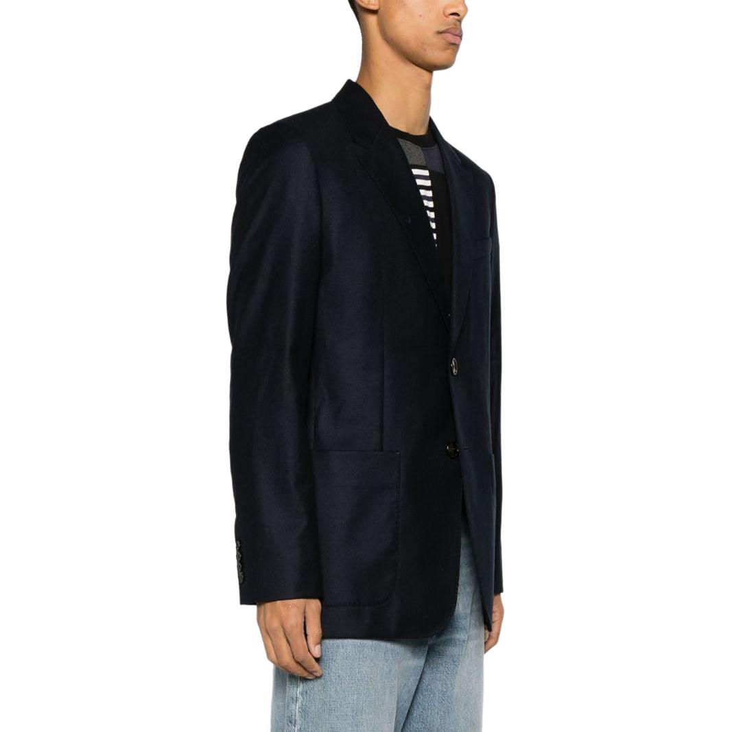 Ami Paris AMIPARIS FW23  Solid Single-Breasted Slim Fit Navy Blue Blazer. H23UJK010WV0-020 圖 5