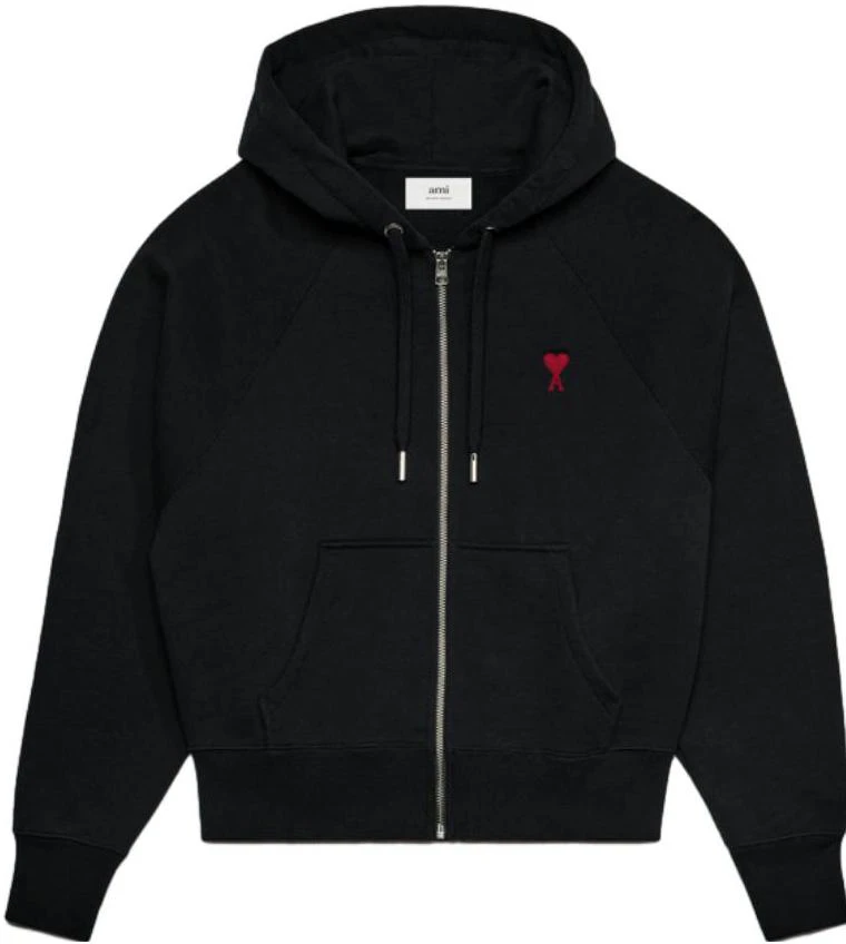 ami-paris-amiparis-fw-23-black-heart-logo-cotton-zip-hoodie-unisex-casual-oversized-jacket-usw-415747-001
