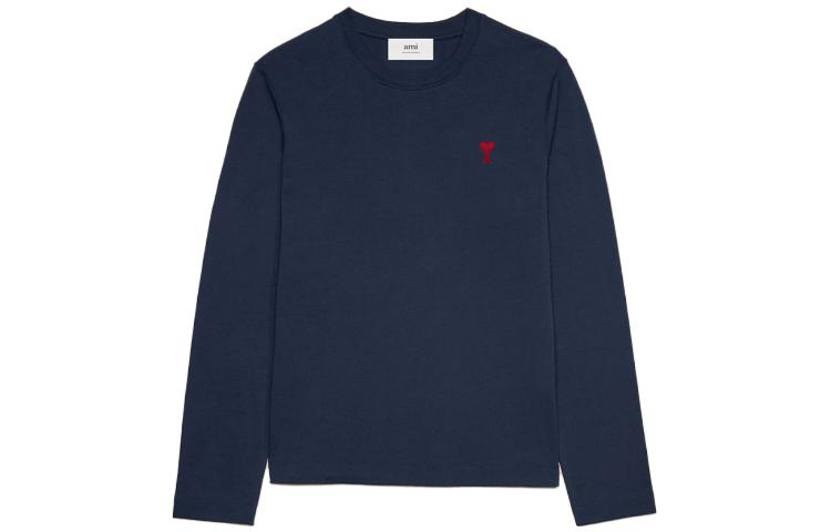 Ami Paris AMIPARIS FW23 Heart Embroidery Crewneck Long Sleeve T-Shirt Unisex UTS205.726