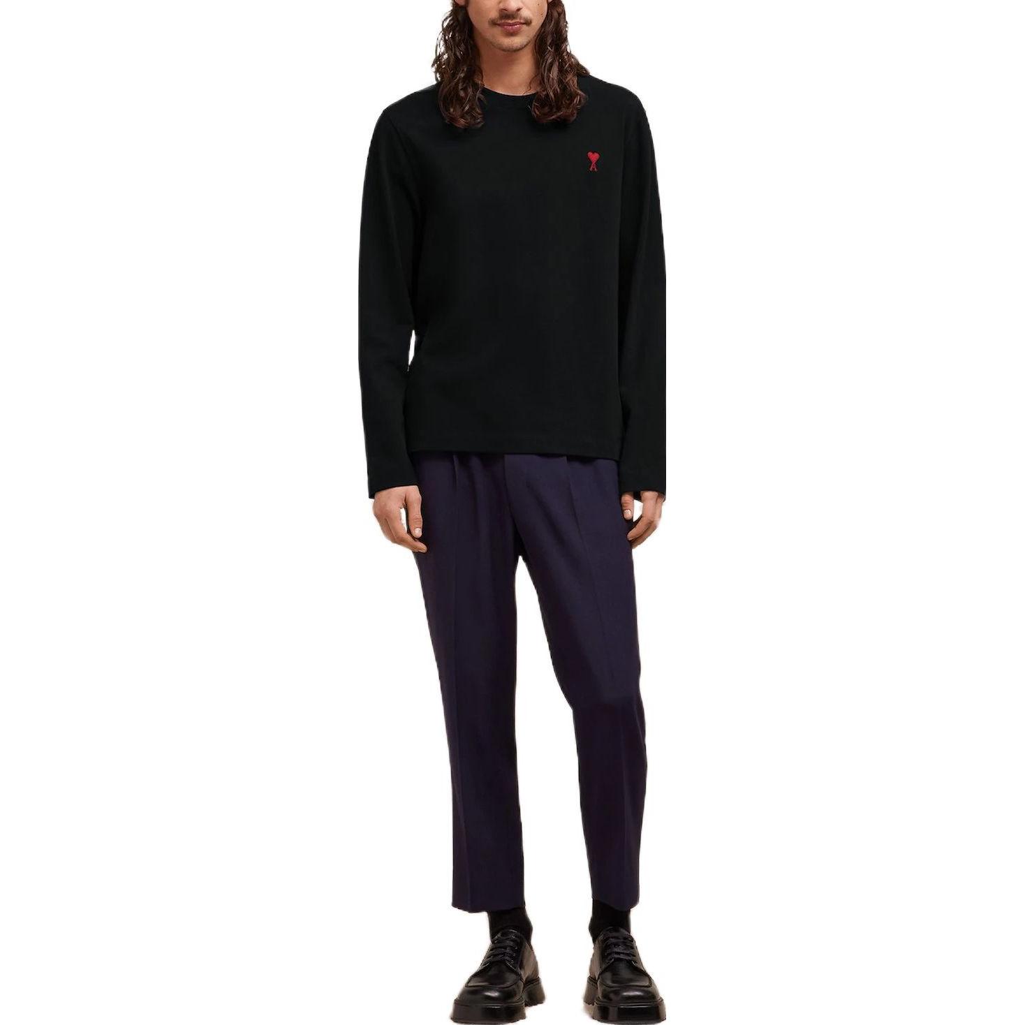 Lookbook Ami Paris AMIPARIS 2023秋冬男女同款心型刺绣长袖圆领T恤 UTS205.726