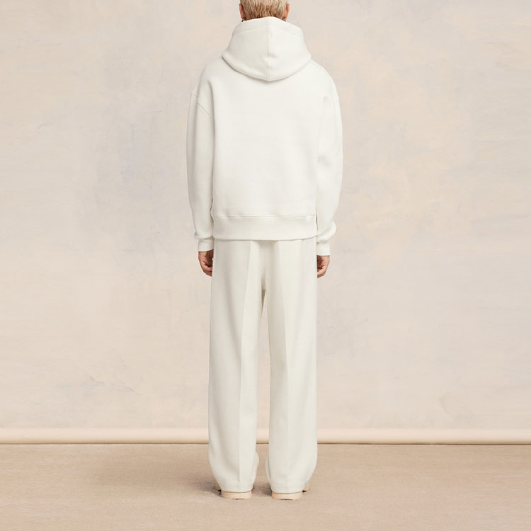 Purchase Ami Paris FW23 愛心棉質連帽衫 男女寬鬆版 米白色。 SPUSW217740-150