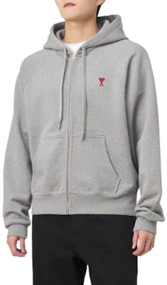 Ami Paris AMIPARIS FW23 Small Heart Cotton Hoodie Zip Jacket Unisex Smoke Grey USW4157472-055 Lookbook Ami Paris AMIPARIS FW23 Small Heart Cotton Hoodie Zip Jacket Unisex Smoke Grey USW4157472-055
