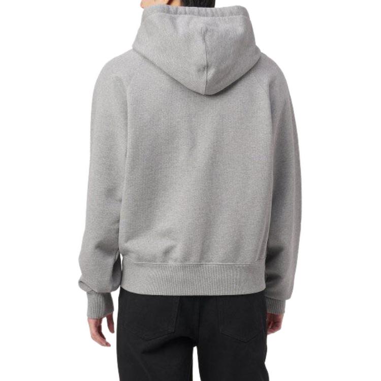 Ami Paris AMIPARIS FW23 Small Heart Cotton Hoodie Zip Jacket Unisex Smoke Grey USW4157472-055 圖 4