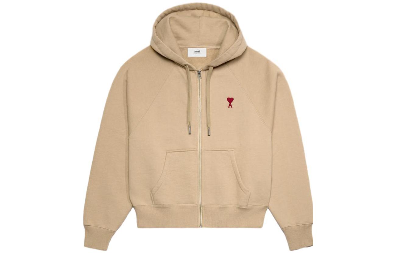 Ami Paris AMIPARIS FW23 Unisex Champagne Heart Cotton Hoodie Jacket with Drawstring. USW415747-265 圖 2