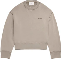 Order Ami Paris AMIPARIS FW23 Unisex Designer Washed Cotton Pullover Sweatshirt - Clay. USW016JE0052263