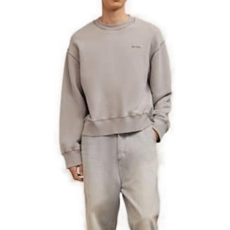 Lookbook 아미 파리 AMIPARIS FW23 유니섹스 디자이너 워시드 코튼 풀오버 스웨트셔츠 - 클레이. USW016JE0052263