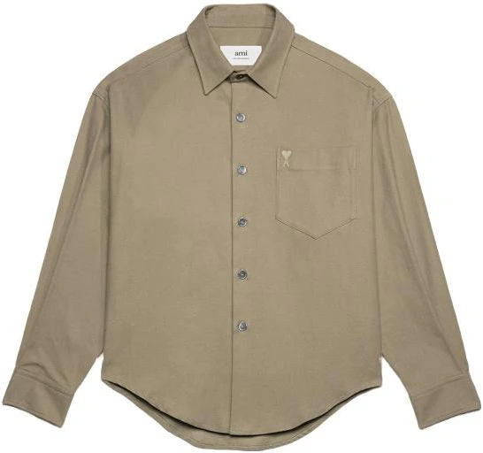ami-paris-amiparis-fw-23-unisex-loose-fit-solid-button-up-long-sleeve-shirt-gray-brown-ush-140-co-0056-281