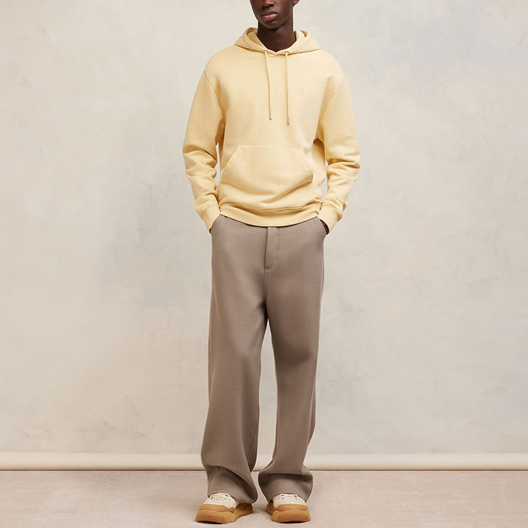 Ami Paris AMIPARIS FW23 Unisex Pullover Sweatshirt with Chest Logo Embroidery Khaki. USW203730718 圖 3