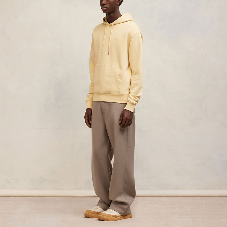 Ami Paris AMIPARIS FW23 Unisex Pullover Sweatshirt with Chest Logo Embroidery Khaki. USW203730718 圖 5