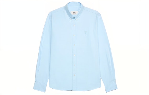 アミパリス AMIPARIS FW23 ユニセックス 刺繍入り 長袖シャツ ブルー USH160CO0031450 Order アミパリス AMIPARIS FW23 ユニセックス 刺繍入り 長袖シャツ ブルー USH160CO0031450