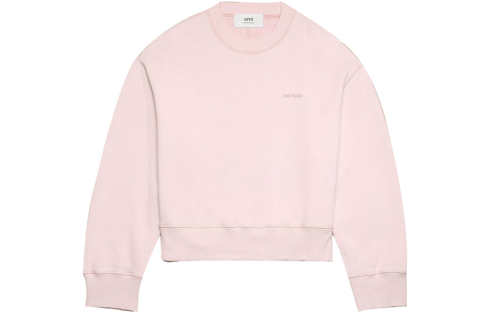 Order Ami Paris AMIPARIS FW23 Sudadera Unisex Algodón Lavado Nude Pink USW016JE0052-679
