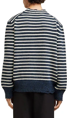 아미파리 FW23 유니섹스 울 스트라이프 크루넥 스웨터 블루/아이보리. UKS027KN0017477 Shop 아미파리 FW23 유니섹스 울 스트라이프 크루넥 스웨터 블루/아이보리. UKS027KN0017477