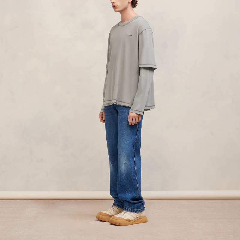 Purchase Ami Paris AMIPARIS FW23 仿舊破壞層次長袖T恤 男女適穿款 UTS216JE0051-263