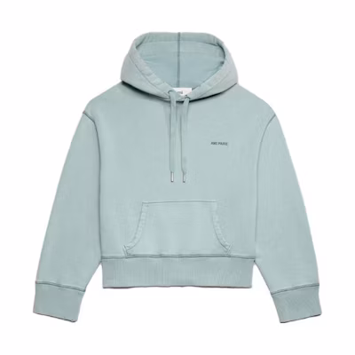 Ami Paris AMIPARIS FW23 Washed Vintage Hoodie Unisex in Royal Blue. USW216-JE0052468