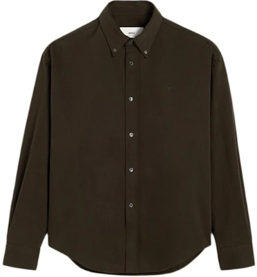 アミパリス AMIPARIS FW24 刺繍ハート オーバーサイズ長袖シャツ ダークブラウン HSH170CO0082-221 Buy アミパリス AMIPARIS FW24 刺繍ハート オーバーサイズ長袖シャツ ダークブラウン HSH170CO0082-221