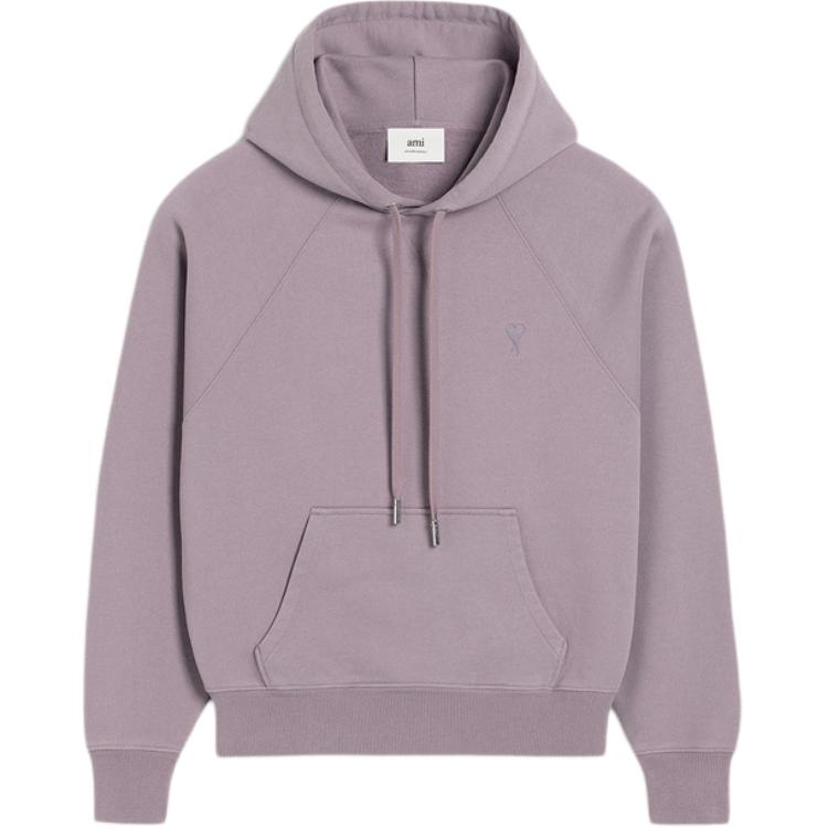 Ami Paris AMIPARIS FW24  Purple Oversized Hoodie with Raglan Sleeves. USW240JE0091-04