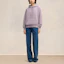 Purchase Ami Paris AMIPARIS FW24 Purple Oversized Hoodie with Raglan Sleeves. USW240JE0091-04