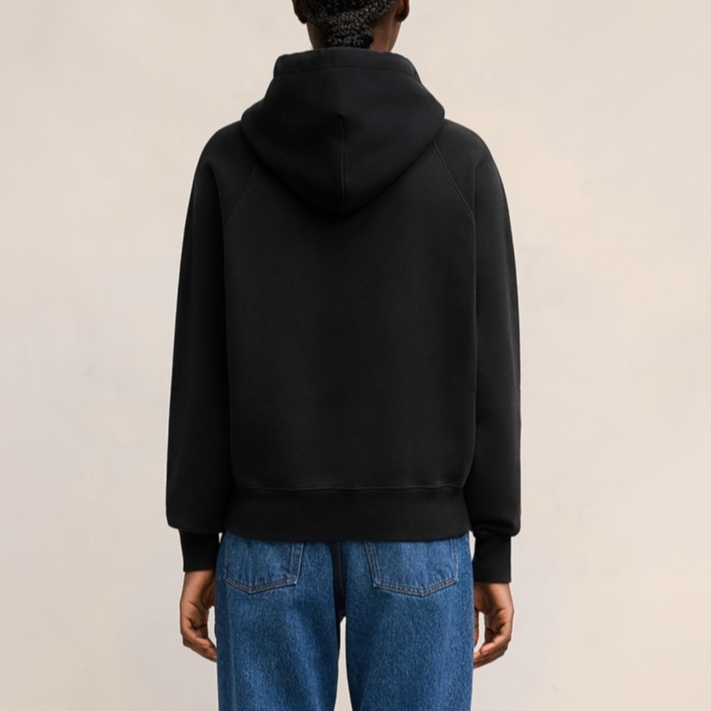 Ami Paris AMIPARIS FW24 Black Heart Logo Cotton Hoodie Unisex Pullover Sweatshirt. USW240JE0091-001 圖 5