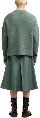 Ami Paris AMIPARIS FW24綠雲絨心字母V領針織毛衣外套中性款 UKC025KN0032-GREEN Shop Ami Paris AMIPARIS FW24綠雲絨心字母V領針織毛衣外套中性款 UKC025KN0032-GREEN