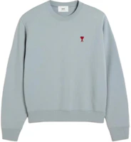 AMI PARIS AMIPARIS FW24 Red Heart Blue Crewneck Sweatshirt Unisex Casual Cotton USW035730-4012 AMI PARIS AMIPARIS FW24 Red Heart Blue Crewneck Sweatshirt Unisex Casual Cotton USW035730-4012