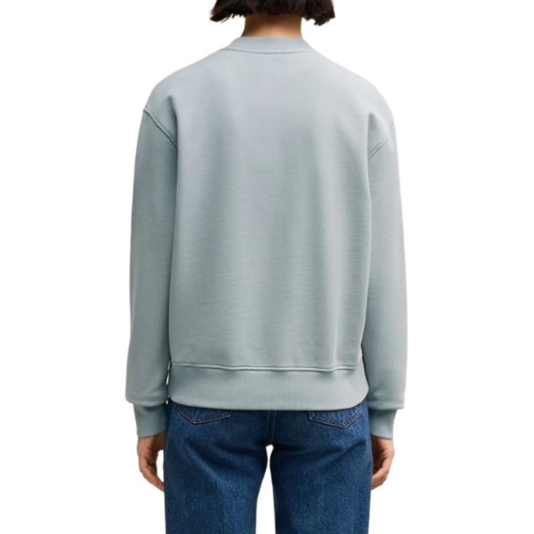 Details for AMI PARIS AMIPARIS FW24 Sweatshirt Biru Hati Merah Unisex Kasual Kapas USW035730-4012