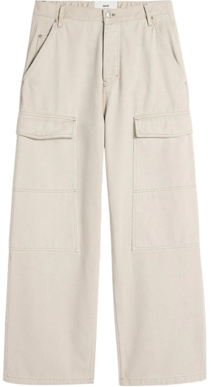 ami-paris-amiparis-fw-24-unisex-loose-fit-cargo-pocket-jeans-with-belt-loops-off-white-utr-303-co-0037-beige