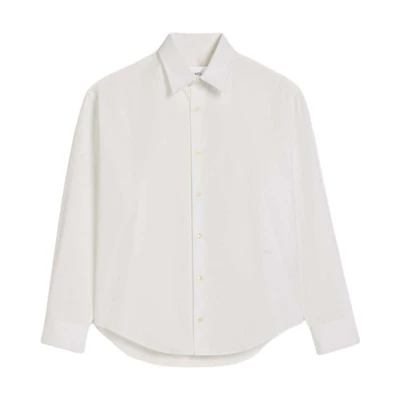 Ami Paris AMIPARIS FW24 Unisex Oversized Casual Long Sleeve Shirt White. USH176CO0063-100