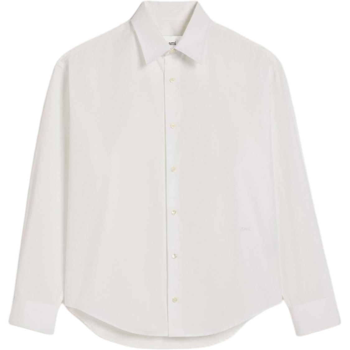 Order Ami Paris AMIPARIS FW24 男女寬鬆休閒長袖襯衫 白色 USH176CO0063-100