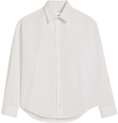 Ami Paris AMIPARIS FW24 男女寬鬆休閒長袖襯衫 白色 USH176CO0063-100 Order Ami Paris AMIPARIS FW24 男女寬鬆休閒長袖襯衫 白色 USH176CO0063-100
