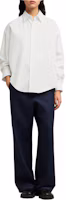 Shop Ami Paris AMIPARIS FW24 男女寬鬆休閒長袖襯衫 白色 USH176CO0063-100