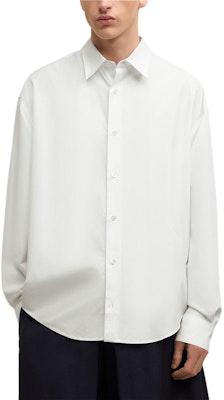 Ami Paris AMIPARIS FW24 男女寬鬆休閒長袖襯衫 白色 USH176CO0063-100 Purchase Ami Paris AMIPARIS FW24 男女寬鬆休閒長袖襯衫 白色 USH176CO0063-100