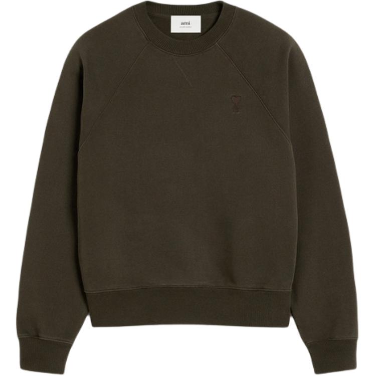 Ami Paris AMIPARIS FW24 Unisex Oversized Crewneck Long Sleeve Sweatshirt Dark Brown USW040JE0091-221 圖 2
