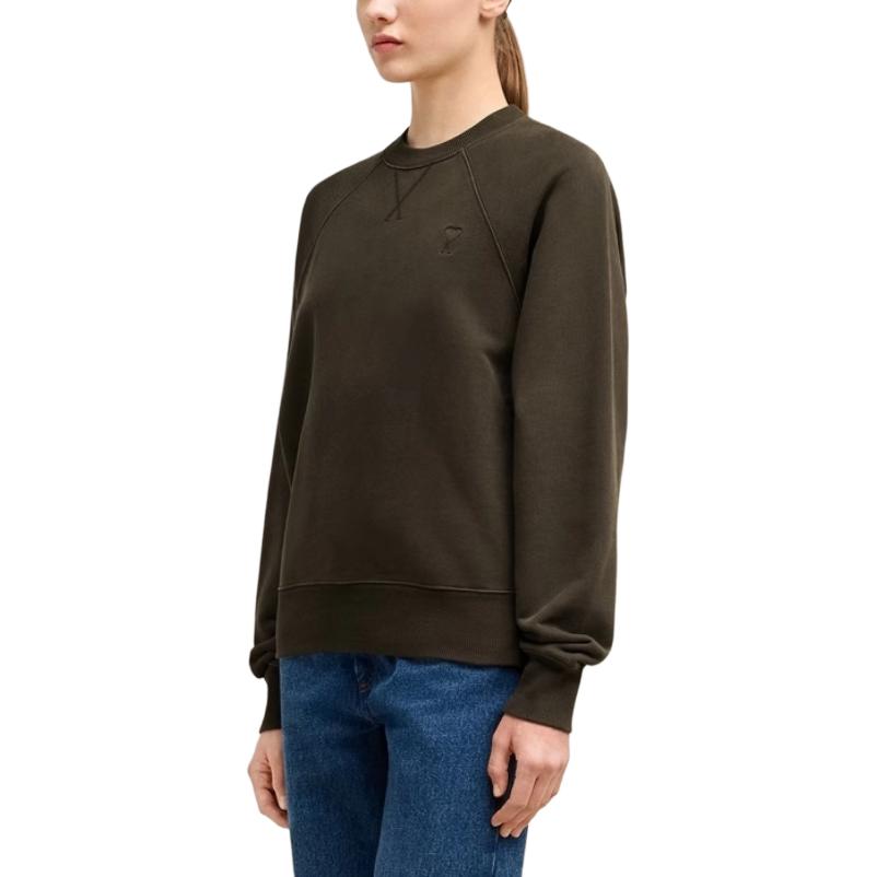 Ami Paris AMIPARIS FW24 Unisex Oversized Crewneck Long Sleeve Sweatshirt Dark Brown USW040JE0091-221 圖 5