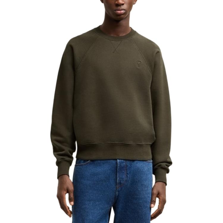 Ami Paris AMIPARIS FW24 Unisex Oversized Crewneck Long Sleeve Sweatshirt Dark Brown USW040JE0091-221 圖 8