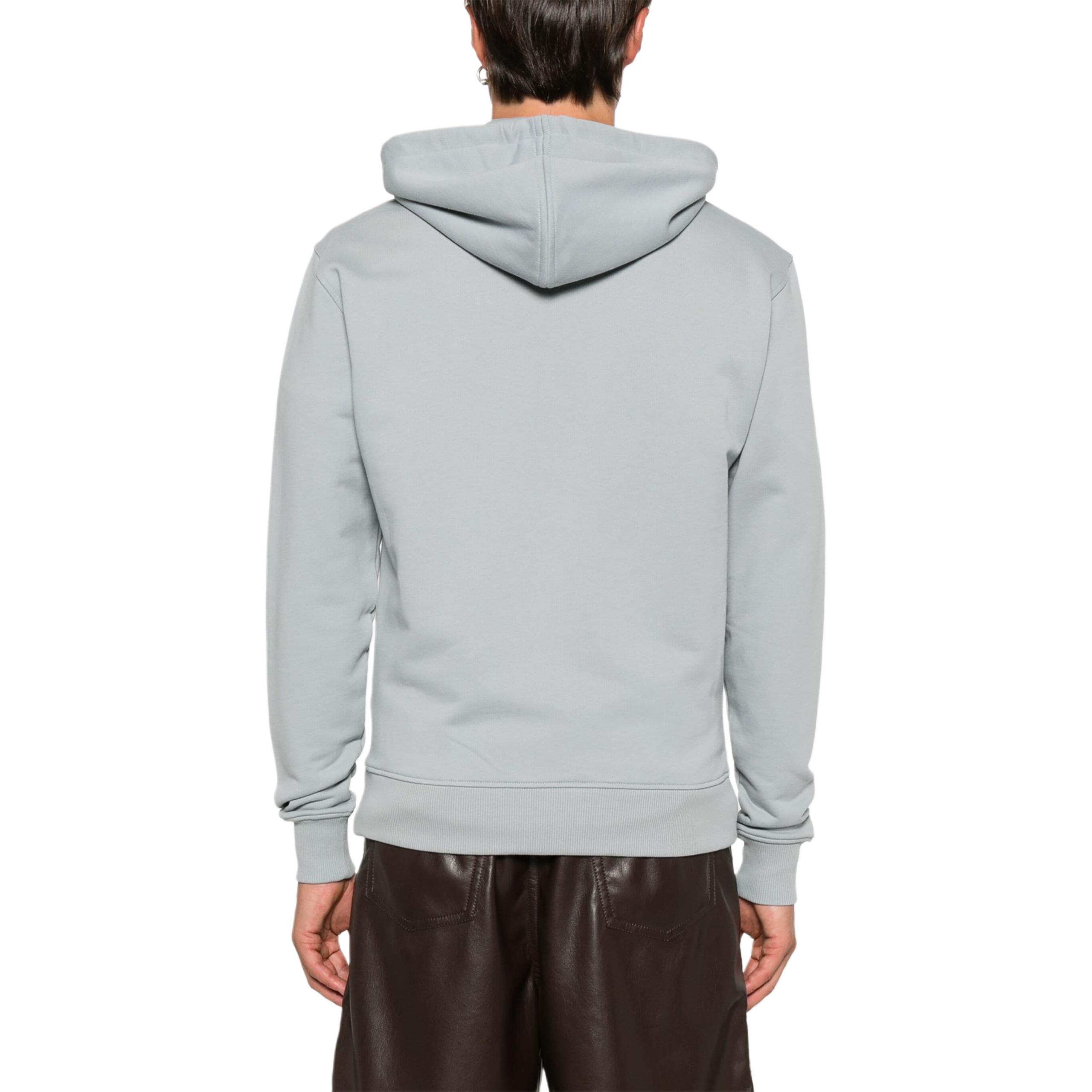 Purchase Ami Paris AMIPARIS FW24 Hoodie Jacket Zip Up Unisex Warna Biru Abu-Abu dengan Hati Merah USW435730-BLUE