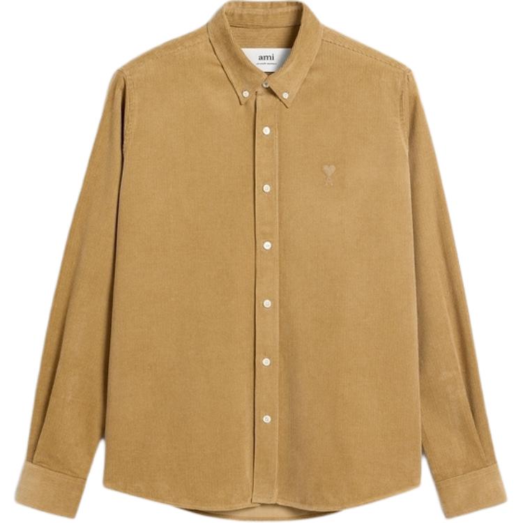 Order 아미파리 AMIPARIS FW24 유니섹스 베이지 컬러 긴팔 버튼업 셔츠. USH060CO0089-255
