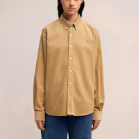 Purchase Ami Paris AMIPARIS FW24 男女款純色長袖襯衫 米色. USH060CO0089-255