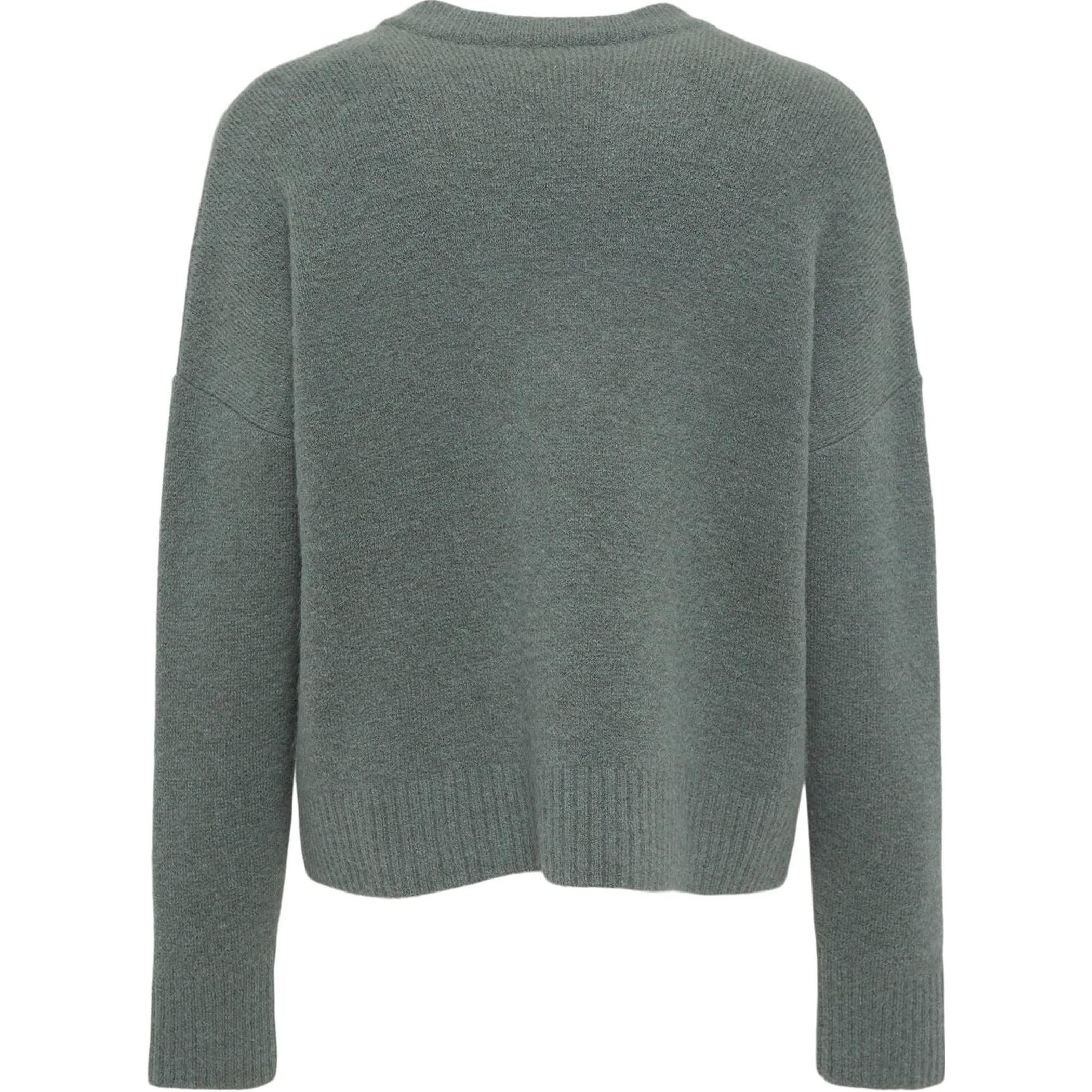 Lookbook Ami Paris FW24 V領愛心針織開衫毛衣 中性 古董粘土綠 UKC025KN00324-013