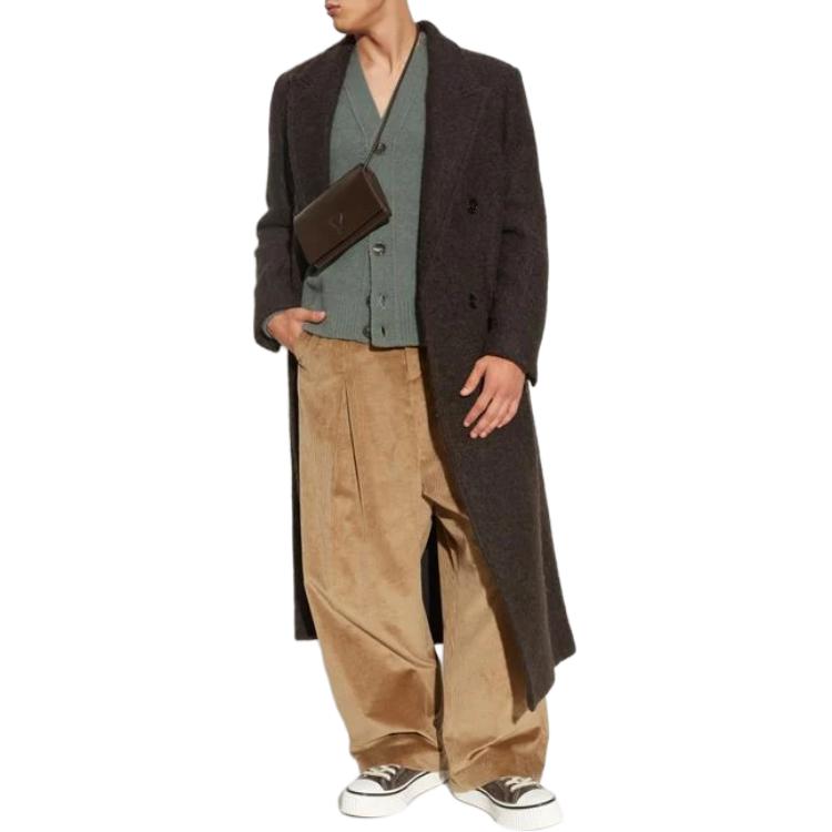 Shop Ami Paris FW24 V領愛心針織開衫毛衣 中性 古董粘土綠 UKC025KN00324-013